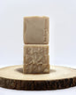 stack of artisan soap on a wooden platform